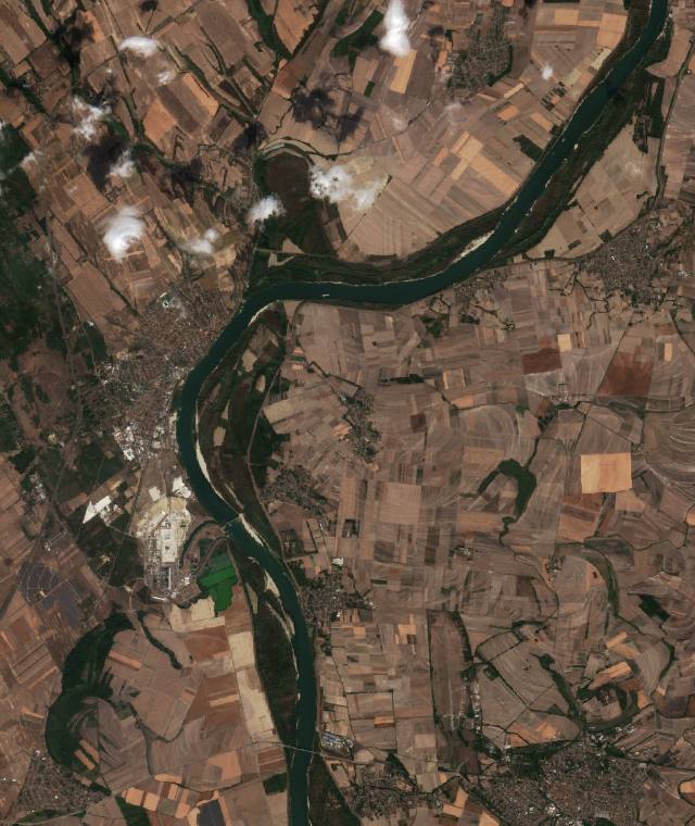 Paks és a Duna műholdképe, 2026. 09. 20.